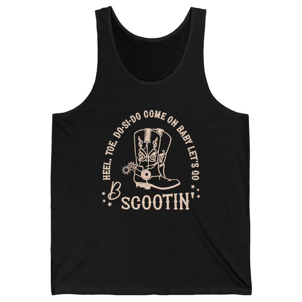 Retro Cowboy Come On Boot Scootin' Boogie Western Country Unisex Jersey Tank