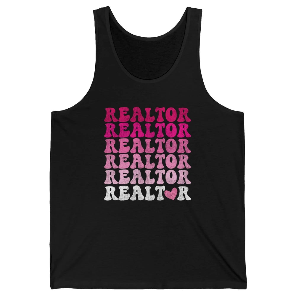 Real Estate Heart Wife Life Pink Realtor Women Close Deal Unisex Jersey Tank