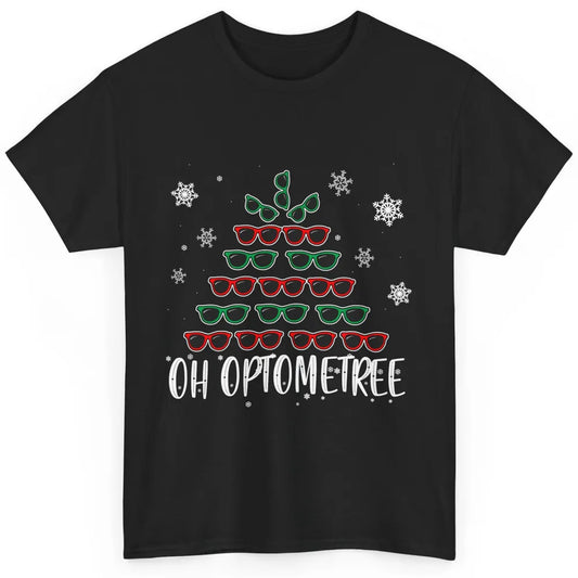 Optician Christmas Funny Xmas Tree Eyeglasses Optometrist Classic Unisex T-Shirt