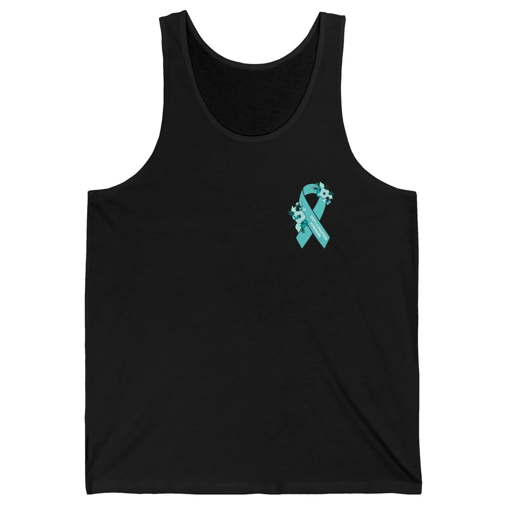 22q11.2 Deletion Syndrome Awareness Floral Teal Rainbow Unisex Jersey Tank