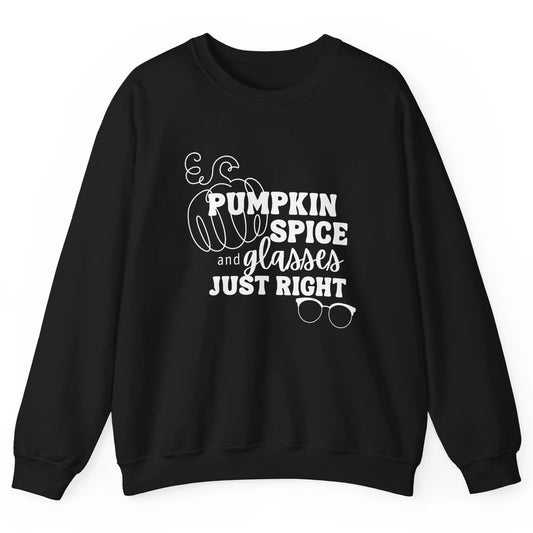 Optometrist Pumpkin Spice Glasses Just Right Optician Fall Unisex Crewneck Sweatshirt