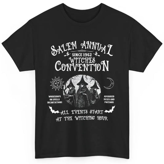 Retro Salem Annual Witches Convention Halloween Witch Magic Classic Unisex T-Shirt