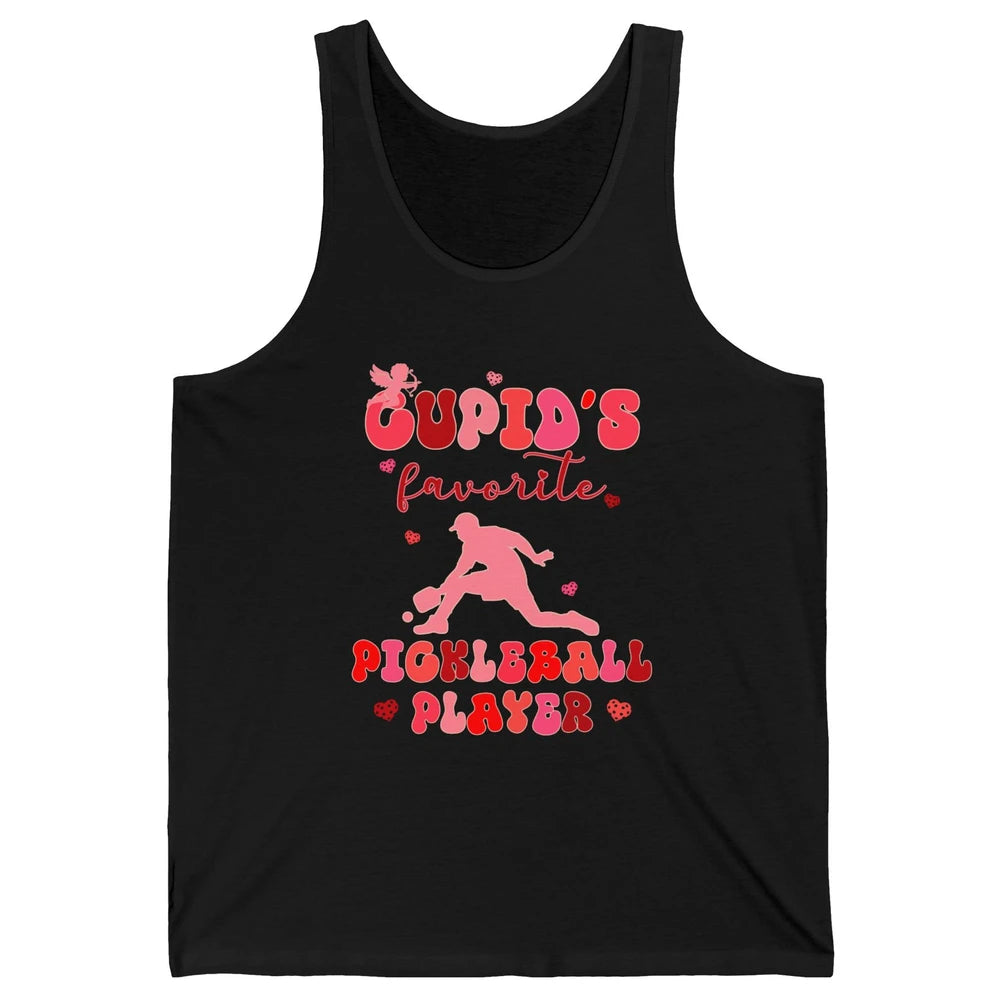 Cupid's Favorite Pickleball Player Happy Valentines Day Love Unisex Jersey Tank