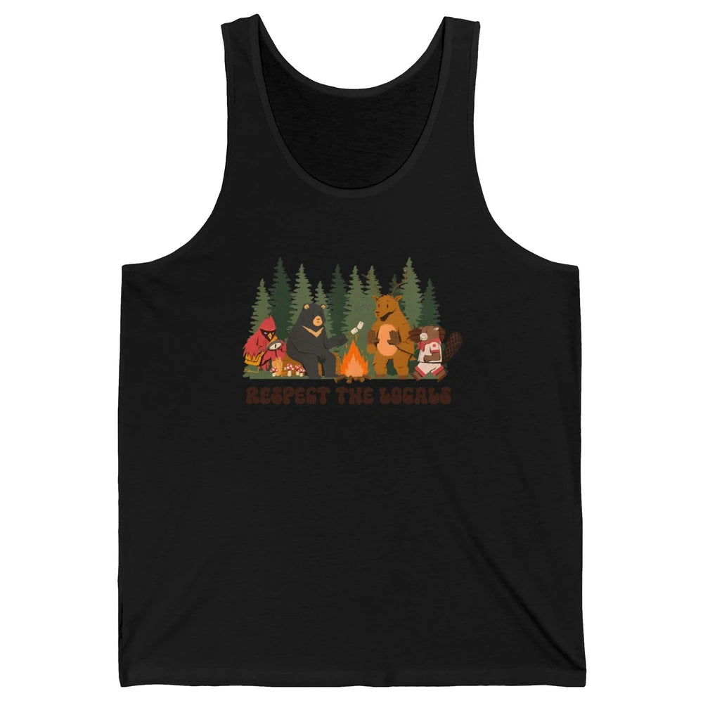 Respect Local Wildlife Camping Outdoor Mountain Environment Unisex Jersey Tank