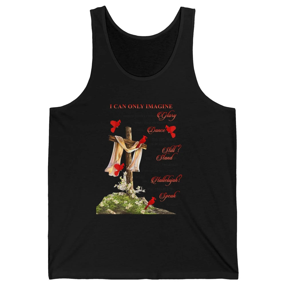 Jesus Cross Cardinals I Can Imagine Christian Religious Unisex Jersey Tank