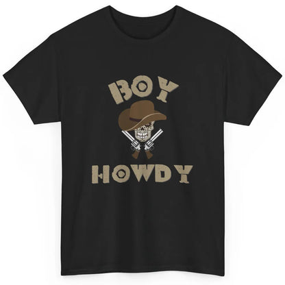 Retro Boy Howdy Rodeo Cowboy Skull Vintage Western Country Classic Unisex T-Shirt
