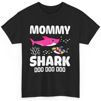 Mommy Shark Autism Shark Puzzle Autism Mom Autism Awareness Classic Unisex T-Shirt