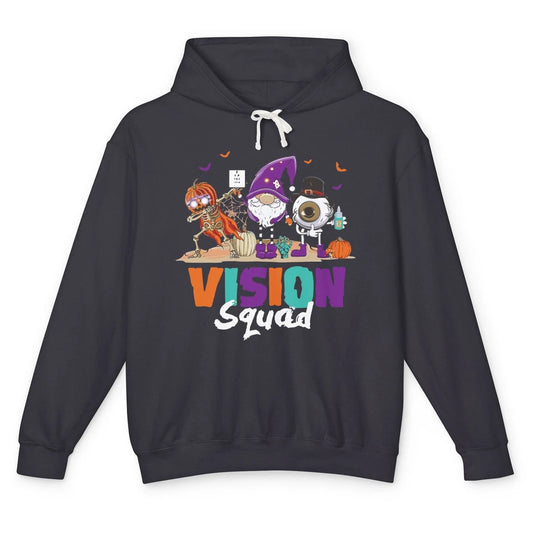 Optometrist Halloween Vision Squad Gnome Pumpkin Optician Unisex Lightweight Hoodie