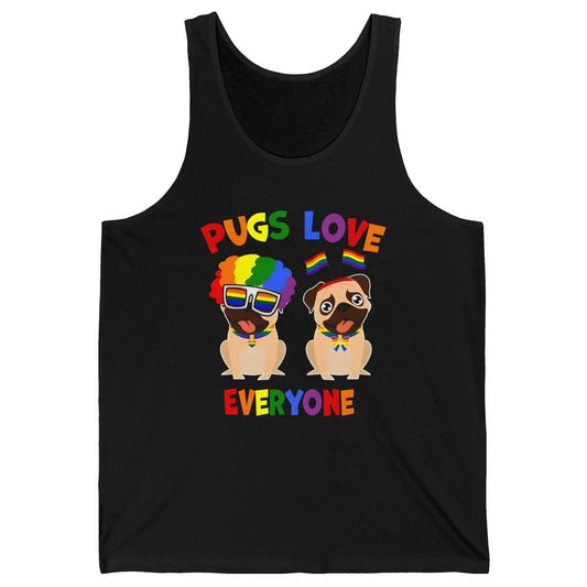 Pride Parade Pugs Love Everyone LGBT Pugs Gay Pride LGBT Unisex Jersey Tank
