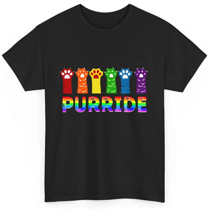 Purride Funny Cat Lover LGBT Pride Awareness Gift LGBT Month Classic Unisex T-Shirt