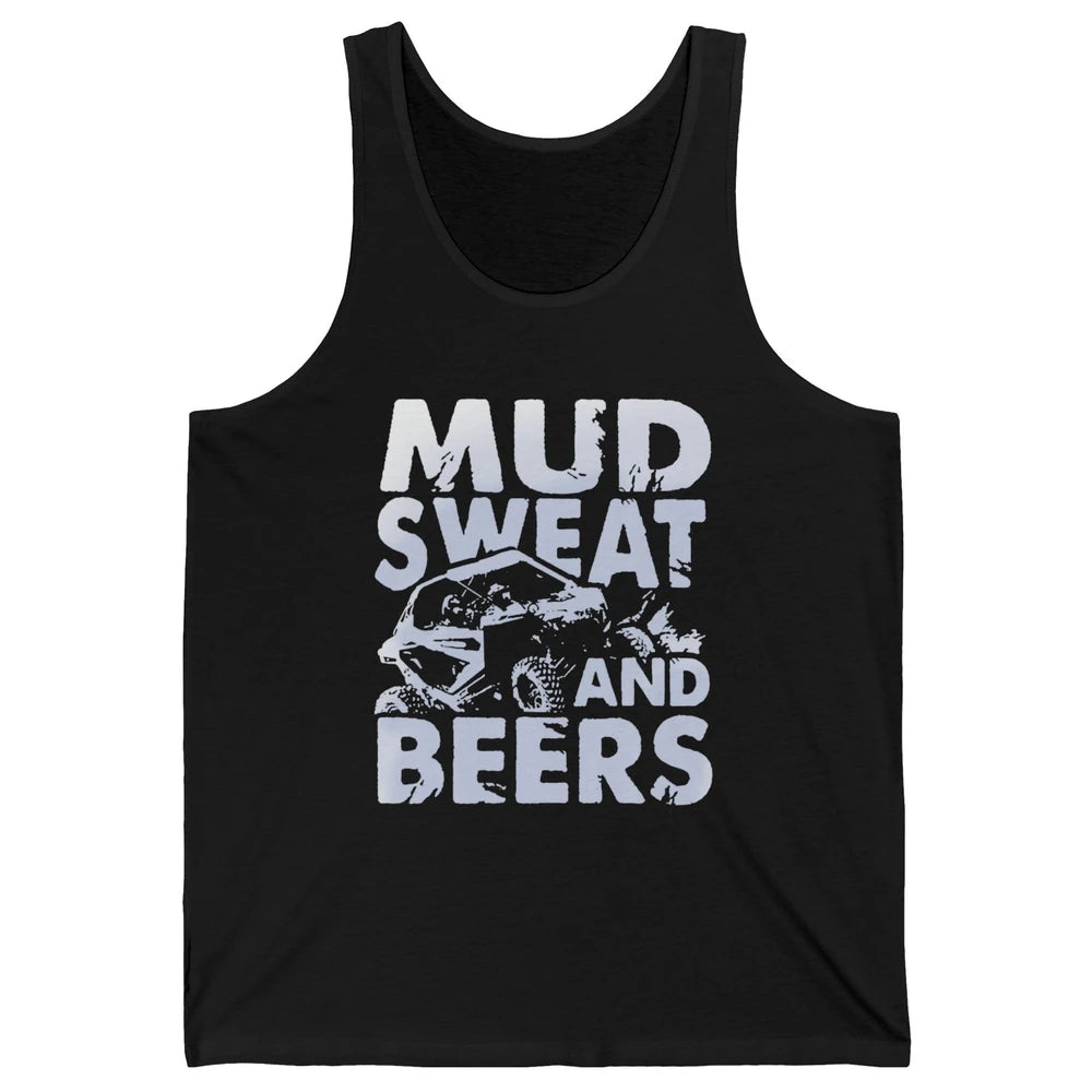 Retro Mud Sweat And Beers UTV ATV Rider 4 Wheel SXS Offroad Unisex Jersey Tank