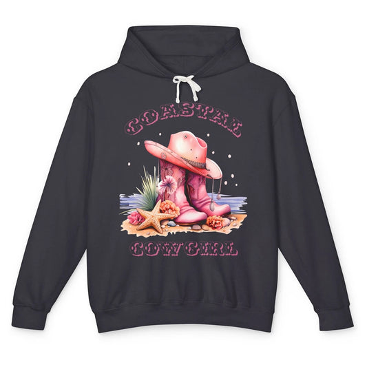 Retro Cowgirl Boots Coastal Cowgirl Western Country Beach Unisex Lightweight Hoodie