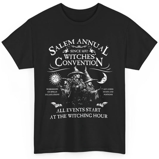 Retro Salem Annual Witches Convention Halloween Witch Magic Classic Unisex T-Shirt
