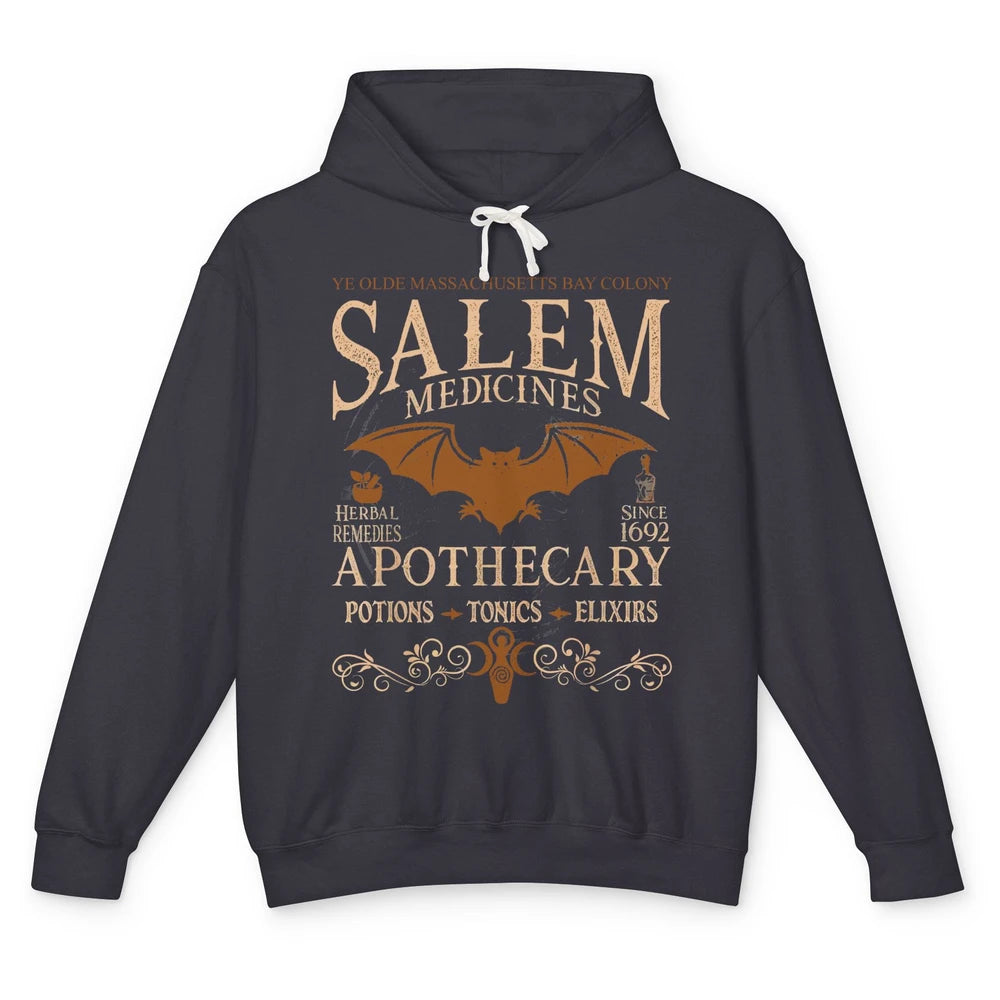 Retro Salem Apothecary Halloween Night Salem Witches 1692 Unisex Lightweight Hoodie