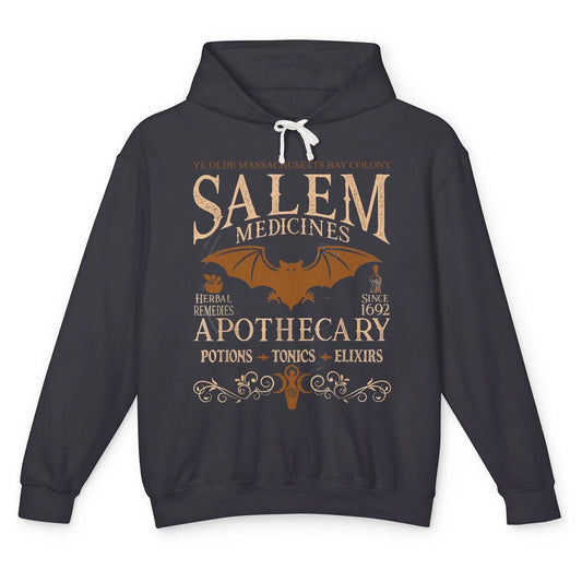 Retro Salem Apothecary Halloween Night Salem Witches 1692 Unisex Lightweight Hoodie