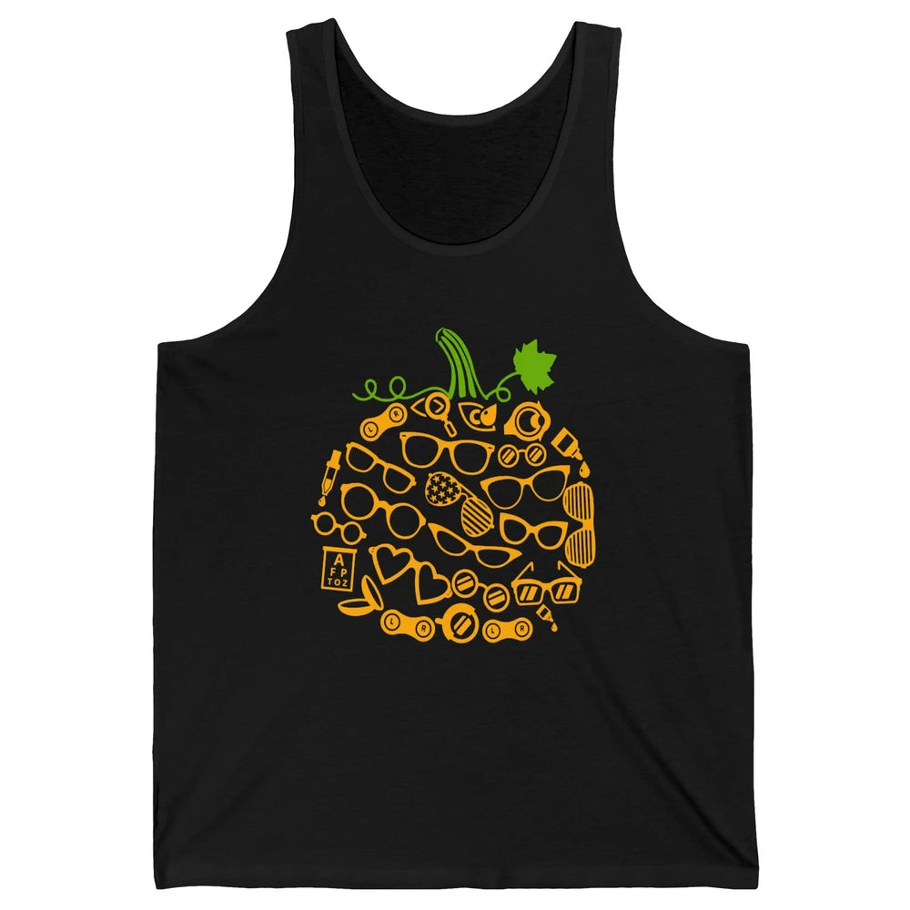 Optometry Glasses Pumpkin Halloween Optometrist Optician Unisex Jersey Tank