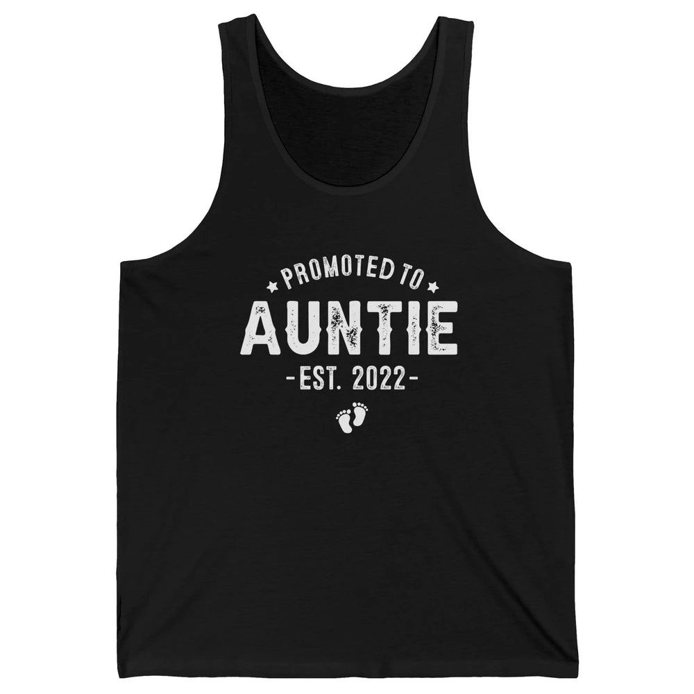 Promoted To Auntie Est 2022 Auntie To Be Pregnancy Reveal Unisex Jersey Tank