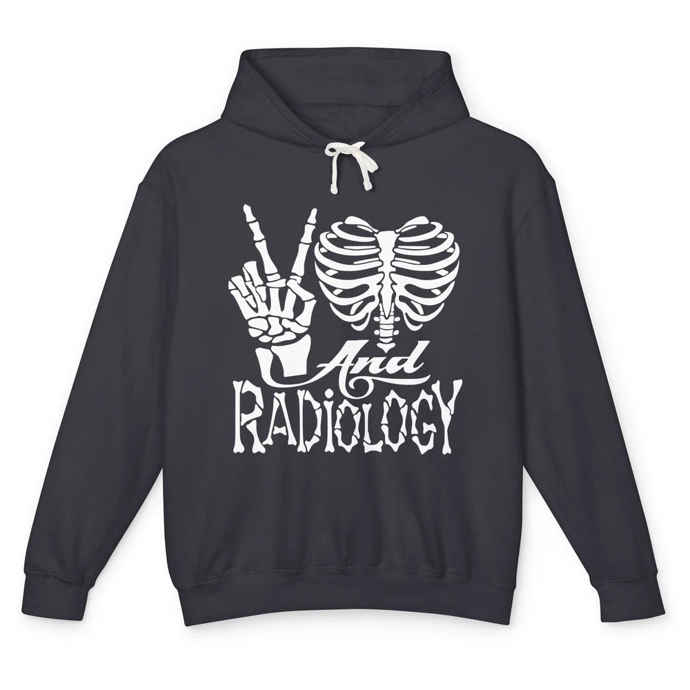 Peace Love X-Ray Radiology Tech Radiologist X-Ray Tech Life Unisex Lightweight Hoodie