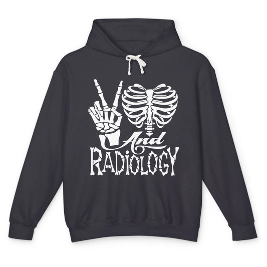 Peace Love X-Ray Radiology Tech Radiologist X-Ray Tech Life Unisex Lightweight Hoodie