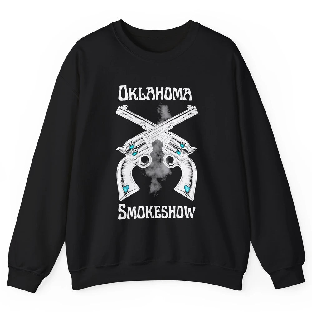 Retro Cowgirl Oklahoma Smokeshow Western Country Small Town Unisex Crewneck Sweatshirt