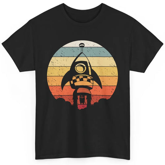 Retro Astronaut Spaceship Spacecraft Spaceman Rocket Launch Classic Unisex T-Shirt