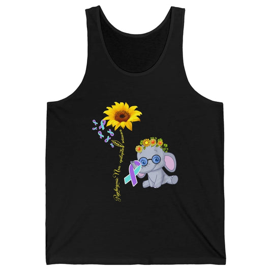 PNES Awareness Purple Teal Ribbon Sunflower Baby Elephant Unisex Jersey Tank