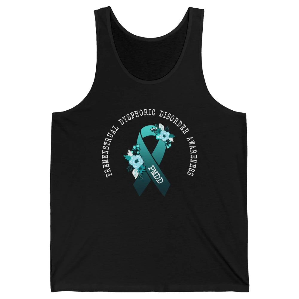 Premenstrual Dysphoric Disorder PMDD Awareness Ribbon Unisex Jersey Tank