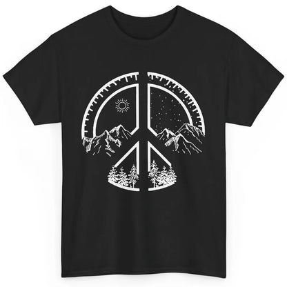 Peace Love Hiking Mountain Hikers Exploring Nature Camping Classic Unisex T-Shirt
