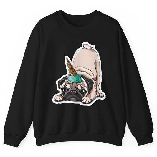 Puppy Pugs Funny Unicorn Pug Dog Lovers Gift Cute Pug Dog Unisex Crewneck Sweatshirt