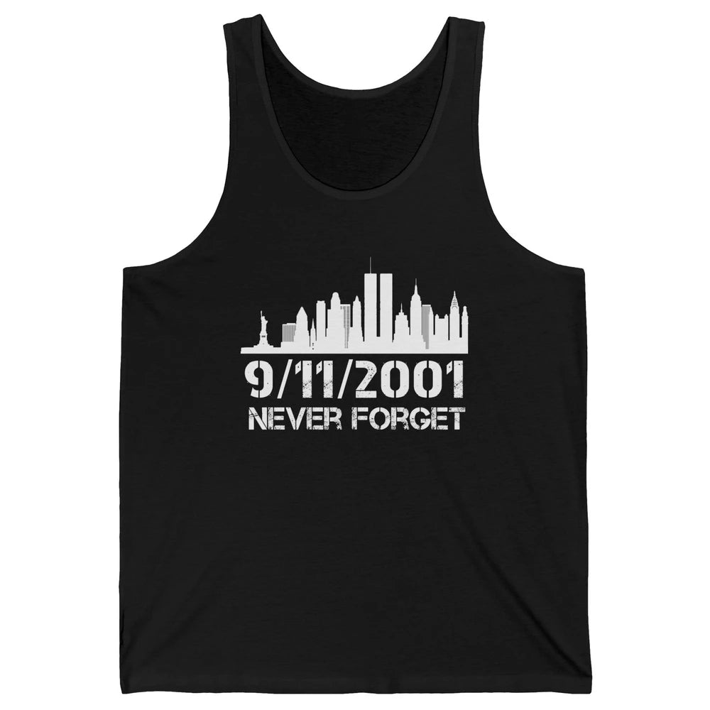 Never Forget 9/11 20th Anniversary Patriot Memorial Day Unisex Jersey Tank