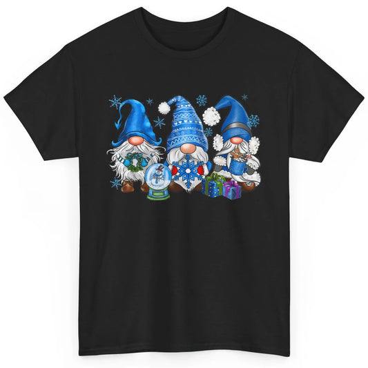 Retro Blue Snowman Gnomes Blue Christmas Winter Gnomies Xmas Classic Unisex T-Shirt