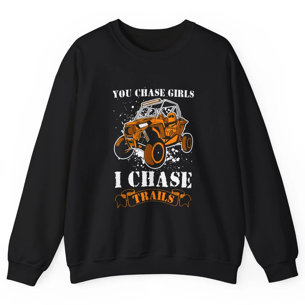 Retro Chase Trails Mud Rider Dirty UTV SXS Rider Offroad Unisex Crewneck Sweatshirt