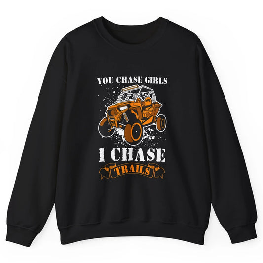 Retro Chase Trails Mud Rider Dirty UTV SXS Rider Offroad Unisex Crewneck Sweatshirt