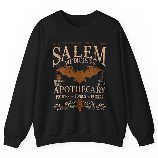 Retro Salem Apothecary Halloween Night Salem Witches 1692 Unisex Crewneck Sweatshirt