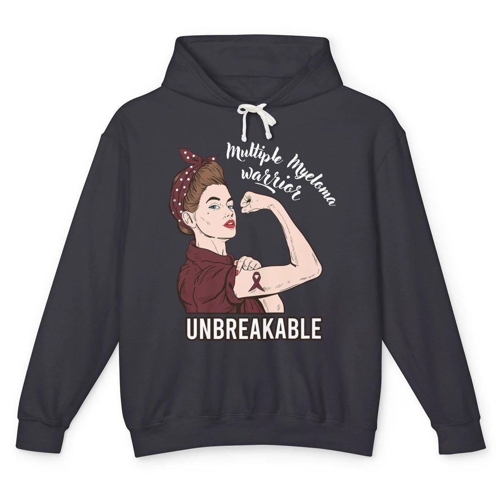 Multiple Myeloma Warrior Unbreakable Myeloma Cancer Survivor Unisex Lightweight Hoodie
