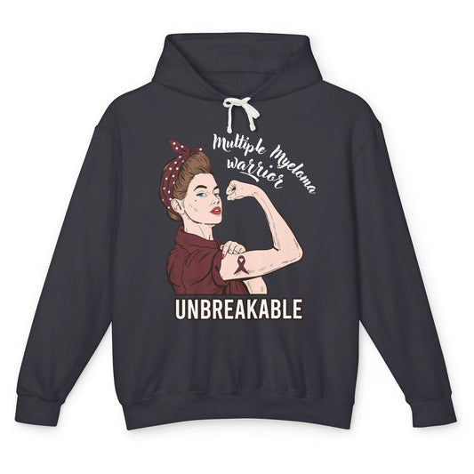 Multiple Myeloma Warrior Unbreakable Myeloma Cancer Survivor Unisex Lightweight Hoodie