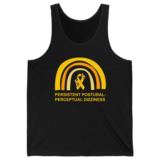 Persistent Postural-perceptual Dizziness PPPD Yellow Rainbow Unisex Jersey Tank