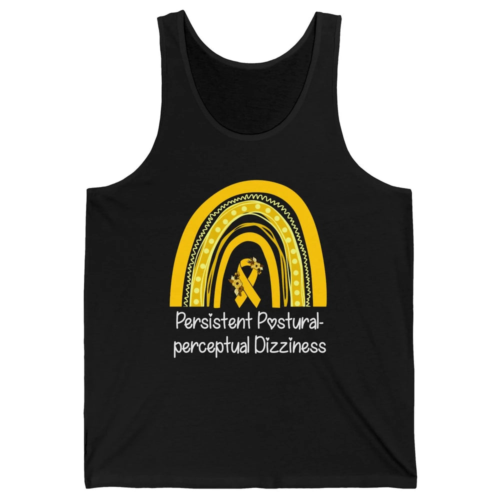 Persistent Postural-perceptual Dizziness PPPD Yellow Rainbow Unisex Jersey Tank