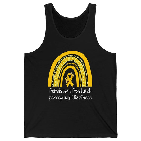 Persistent Postural-perceptual Dizziness PPPD Yellow Rainbow Unisex Jersey Tank