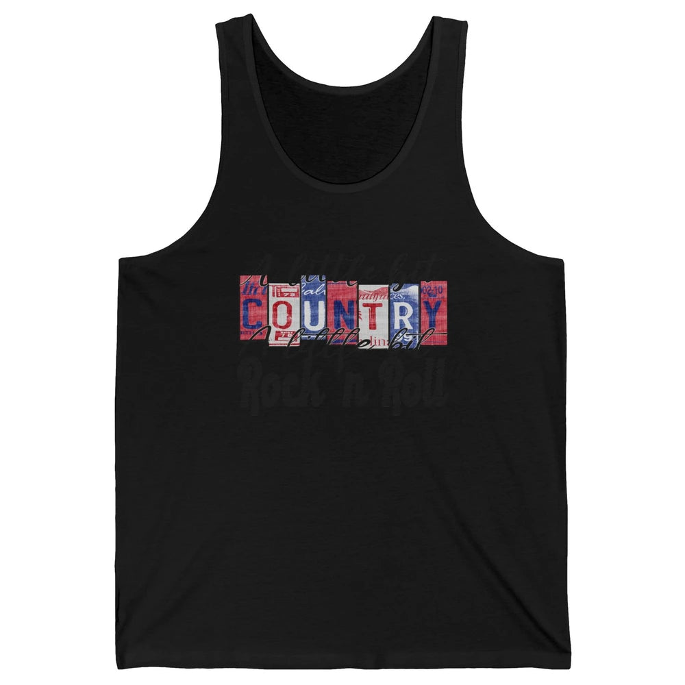 Retro A Little Bit Country A Little Bit Rock n Roll Western Unisex Jersey Tank