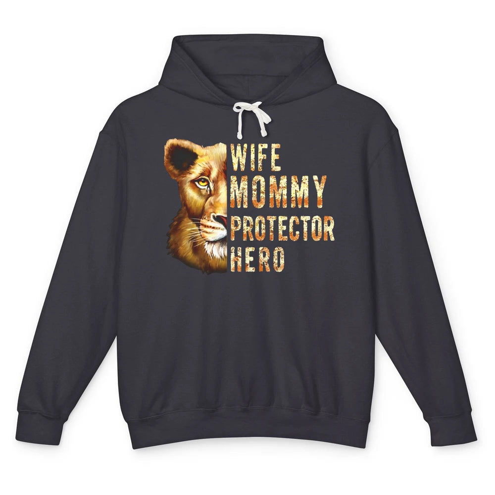 Retro Mommy Lion Queen Wife Mom Protector Hero Mothers Day Unisex Lightweight Hoodie