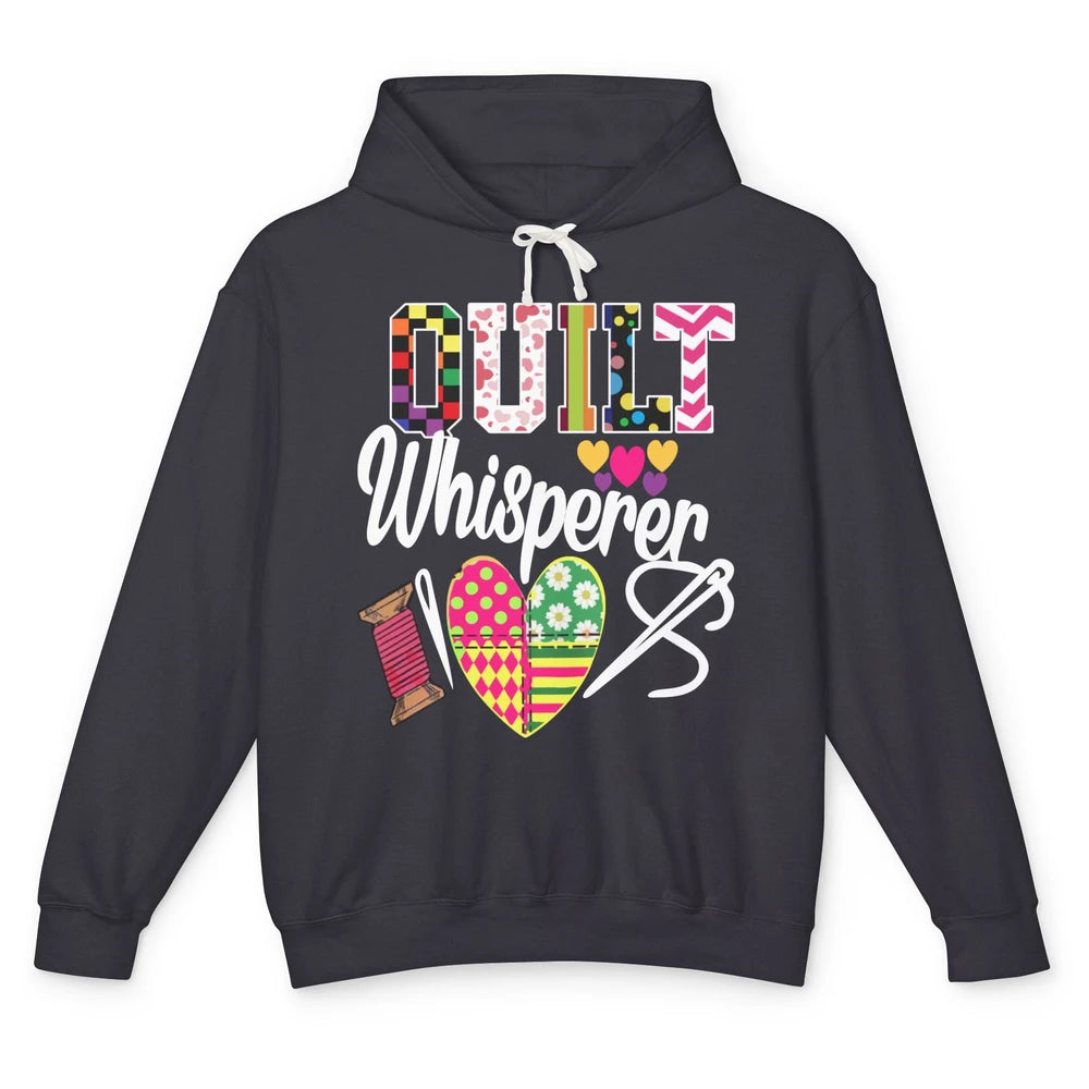 Retro Quilt Whisperer Quilting Life Sewing Life Quilt Lovers Unisex Lightweight Hoodie