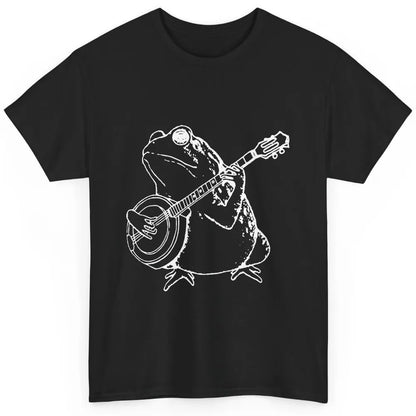Retro Frog Playing Banjo Musician Banjo Player Music Vintage Classic Unisex T-Shirt