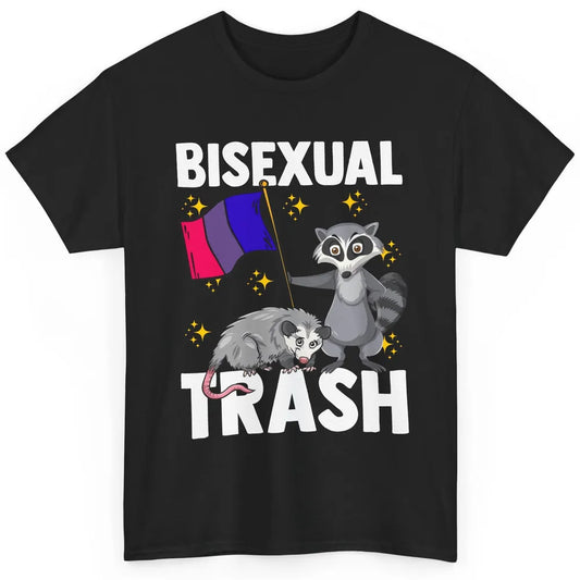 Raccoon LGBT Bisexual Trash Funny Flag Pride Animal Lovers Classic Unisex T-Shirt