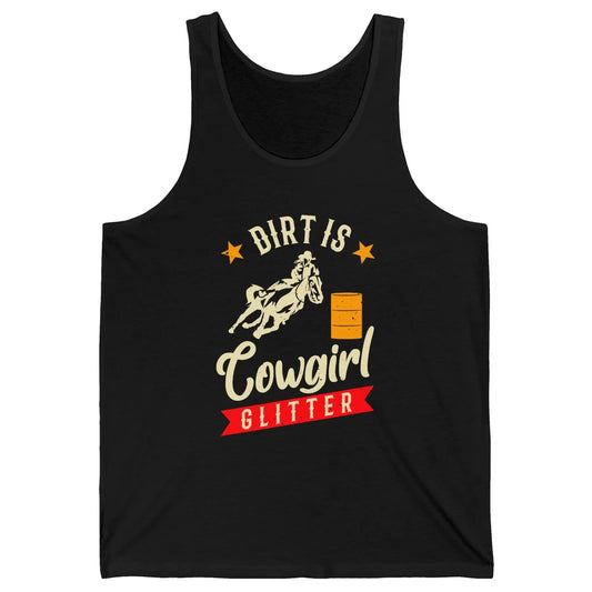 Retro Dirt Is Cowgirl's Glittering Western Country Cowboy Unisex Jersey Tank