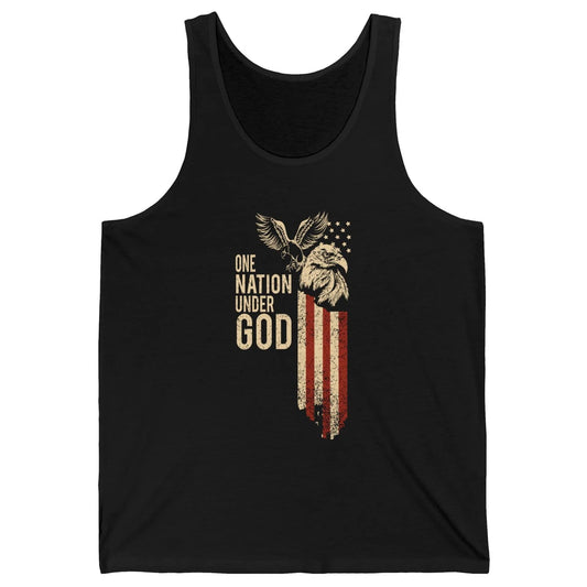 One Nation Under God Flag 4th Of July Independence Patriotic Unisex Jersey Tank
