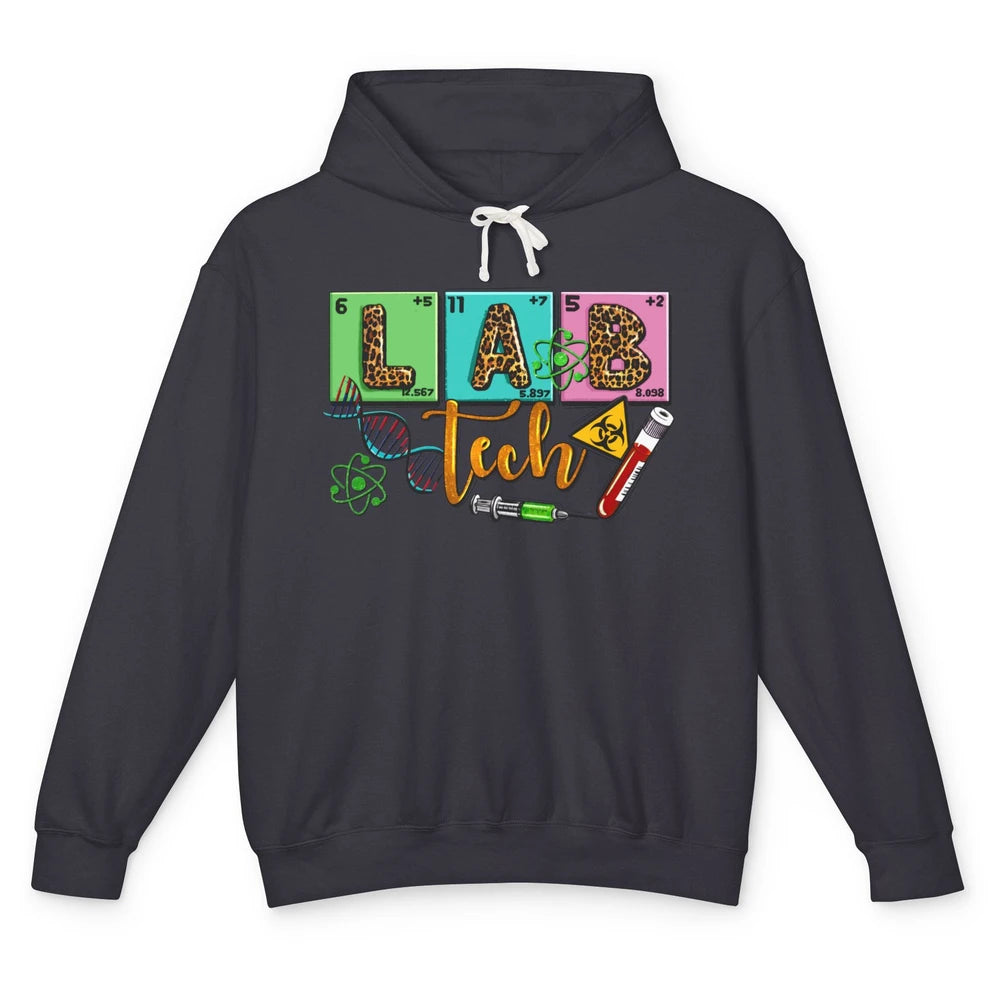 Peace Love Lab Tech Laboratory Technician Medical Lab Gift Unisex Lightweight Hoodie