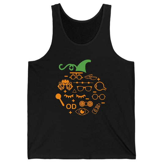 Optometry Glasses Pumpkin Halloween Optometrist Optician Unisex Jersey Tank