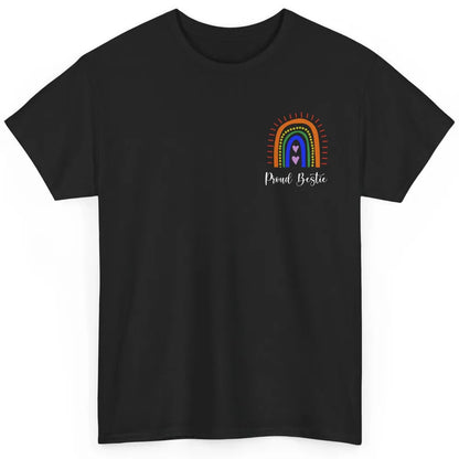 Rainbow Proud Bestie Proud Ally LGBT Gay Pride Month Classic Unisex T-Shirt