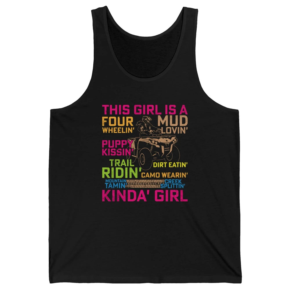 Retro Mud Quad Princess UTV ATV Rider 4 Wheel SXS Offroad Unisex Jersey Tank